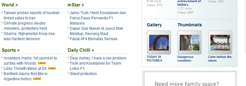 Headlines in the Star Headlines in the Star